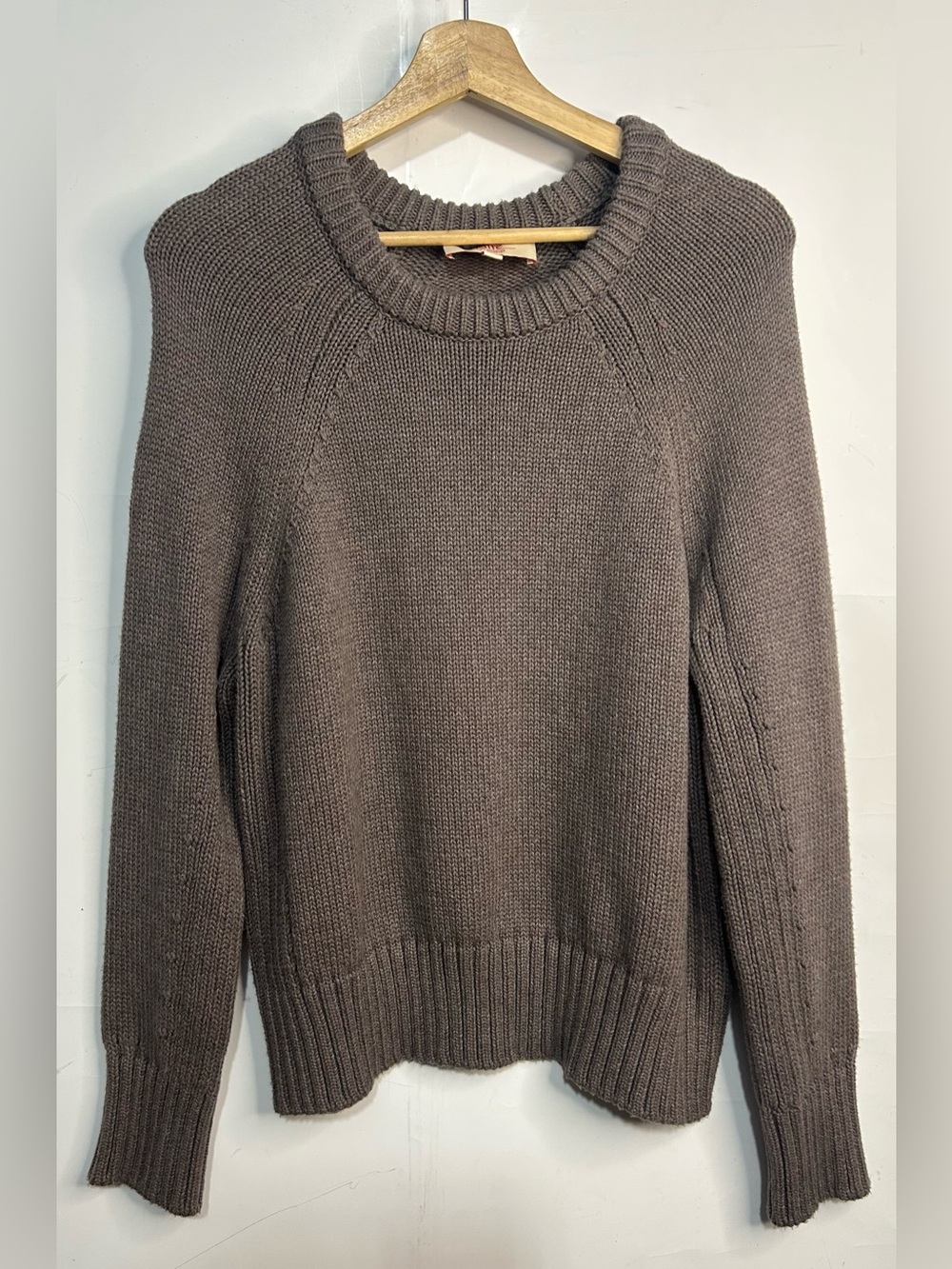Kilte Tan Knit Pullover Cotton/ Cashmere Sweater Size 2 (Medium)